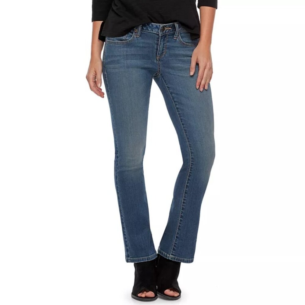 NWT Sonoma Goods For Life Petite 16P Mid Rise Bootcut Jeans Blue Stretch